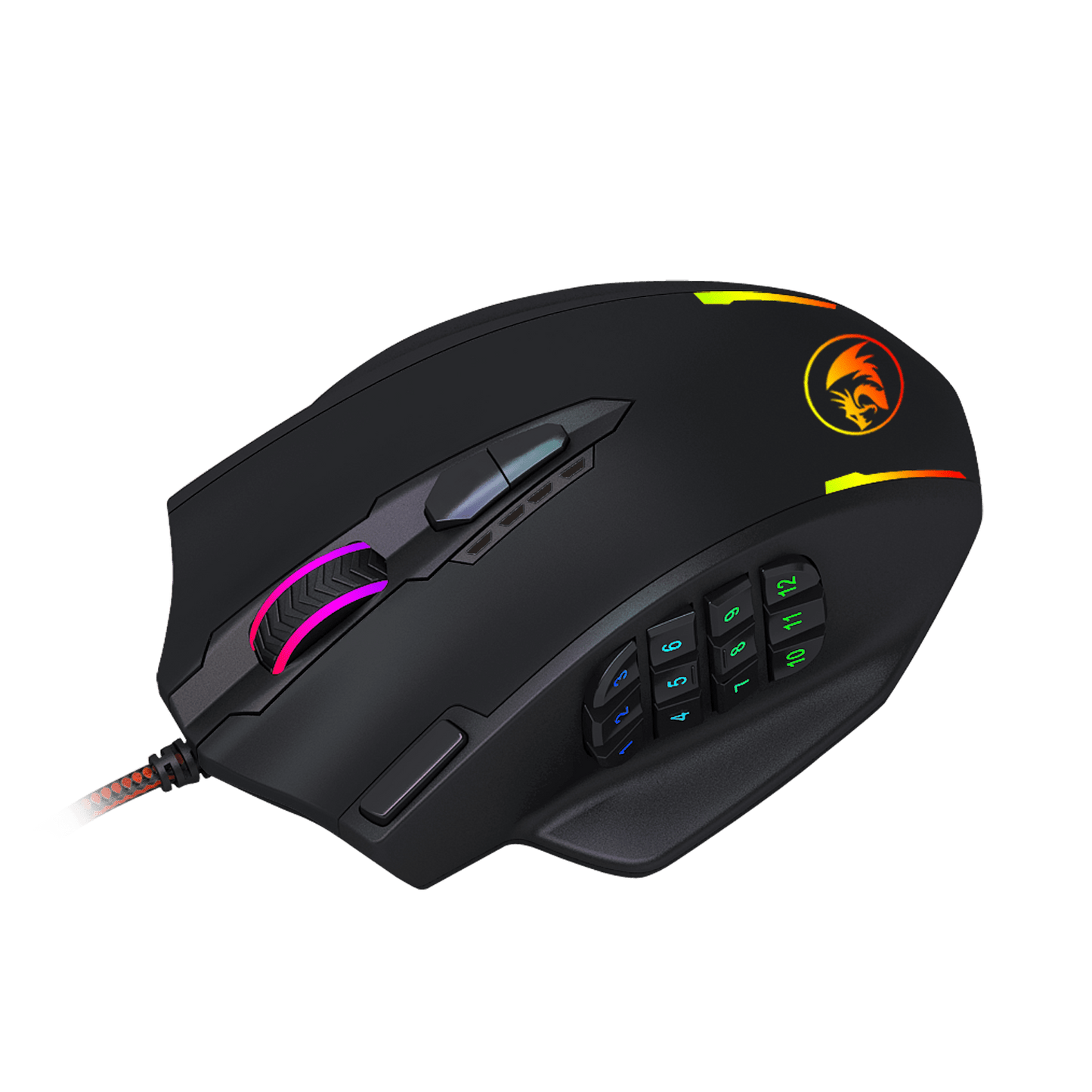 REDRAGON IMPACT 12400DPI MMO Gaming Mouse – Black