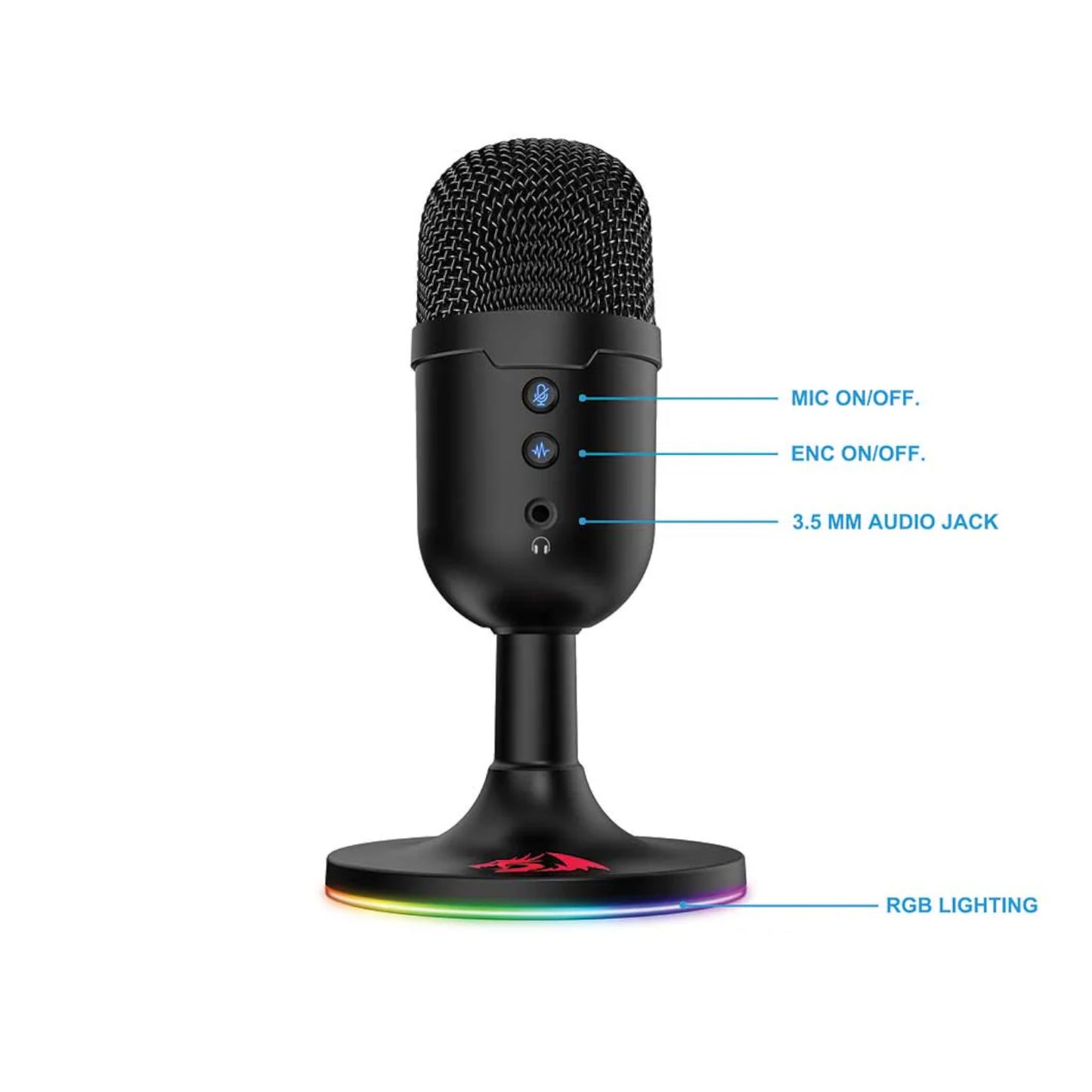 Redragon GM303 PULSAR Gaming Stream Microphone – Black