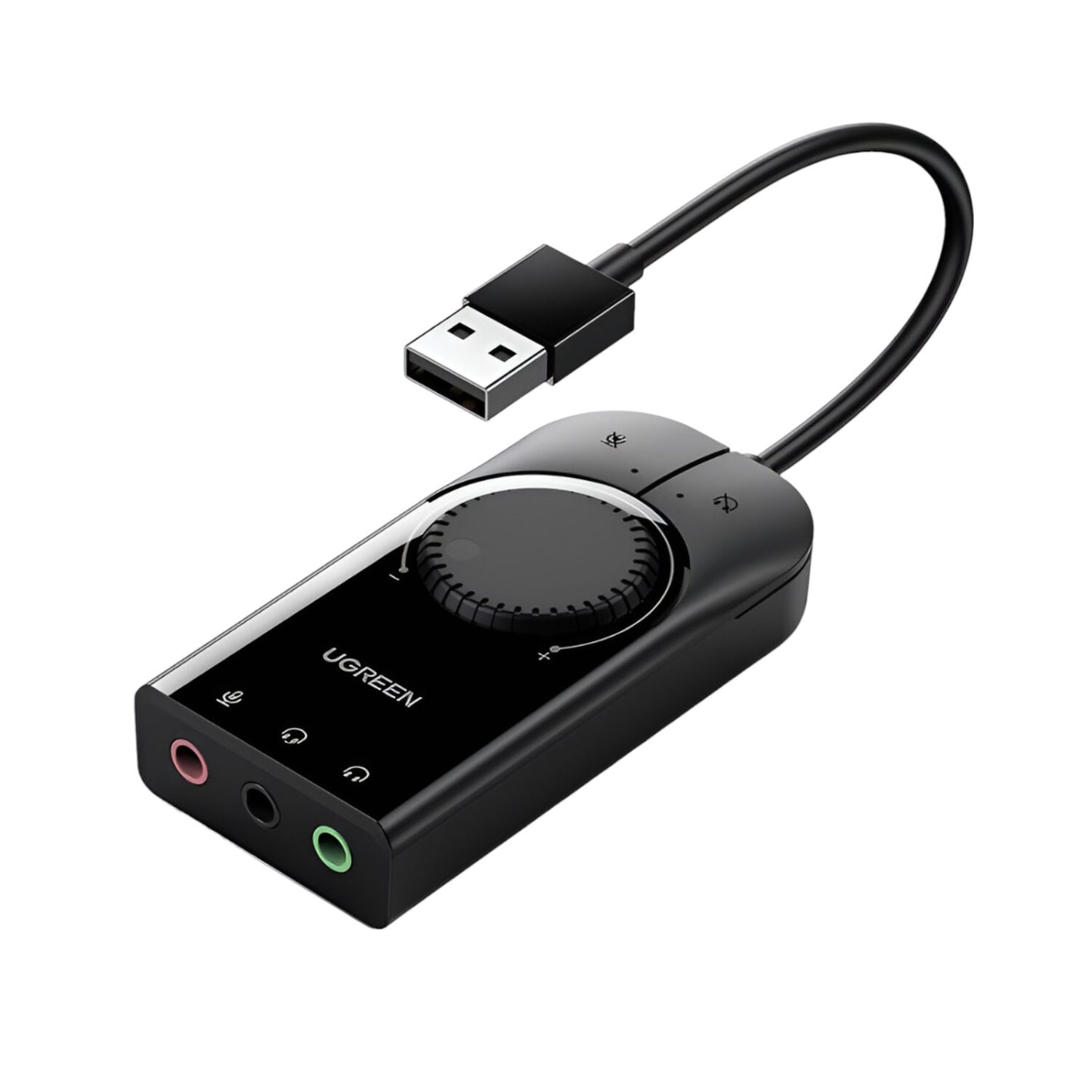 UGREEN CM129-40964 USB-A to 3.5mm External Stereo Sound Adapter – Black