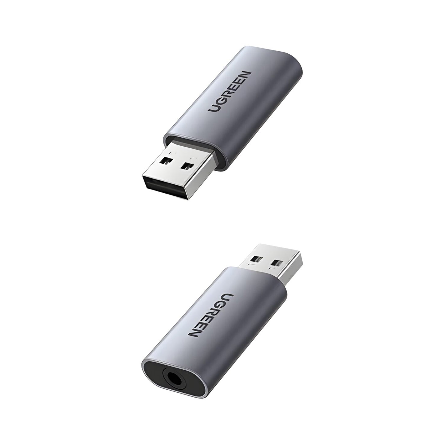 UGREEN CM383-80864 USB-A to 3.5mm Audio Jack External Sound Adapter – Silve