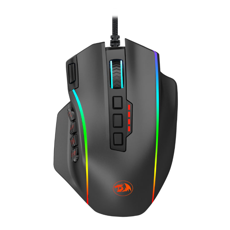 REDRAGON PERDICTION 4 12400DPI RGB MMO Ergo Gaming Mouse – Blac